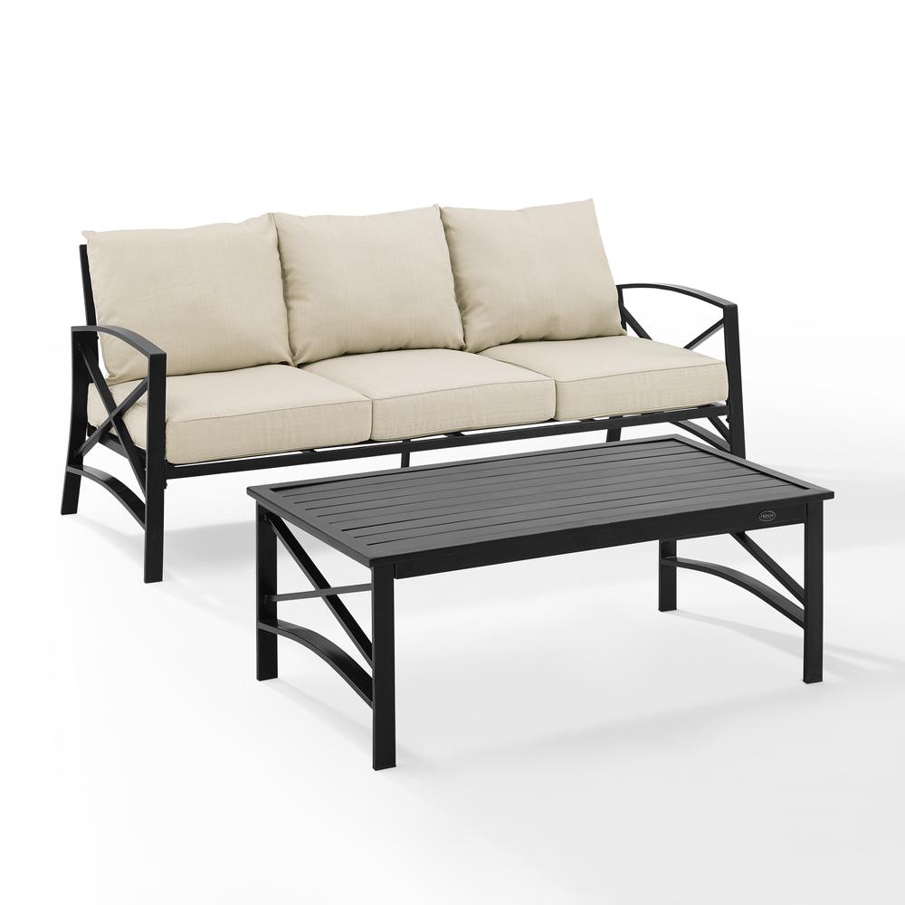 Kaplan 2Pc Outdoor Sofa Patio Furniture Set - Sofa & Coffee Table