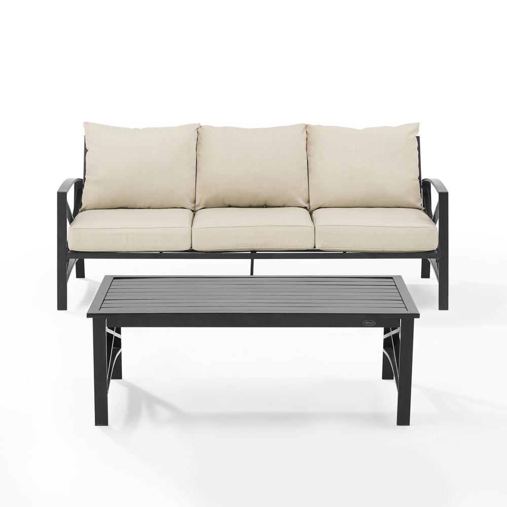 Kaplan 2Pc Outdoor Sofa Patio Furniture Set - Sofa & Coffee Table