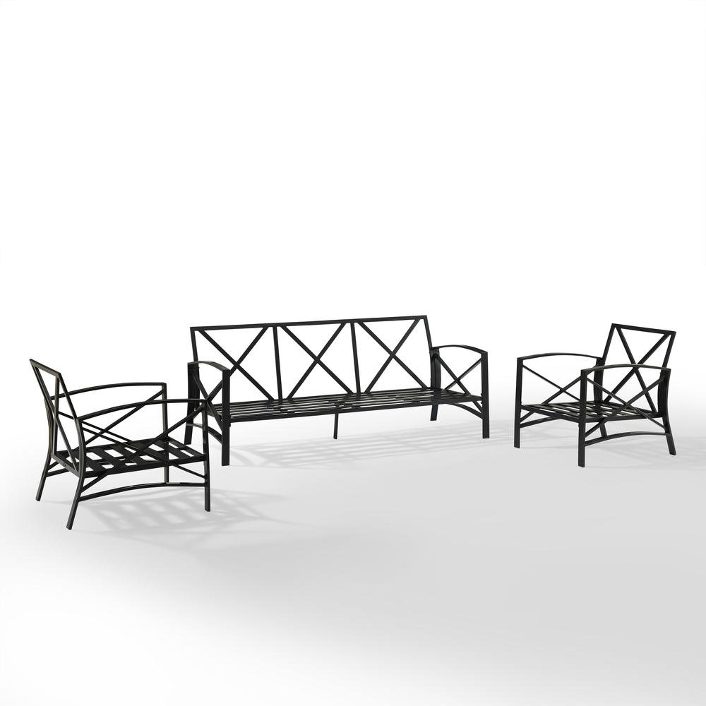Kaplan 3Pc Outdoor Sofa Patio Furniture Set - Sofa & 2 Arm Chairs