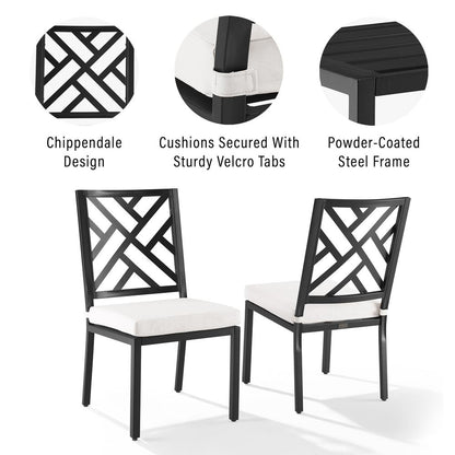 Locke 2Pc Outdoor Dining Chair Set - 2 Chairs
