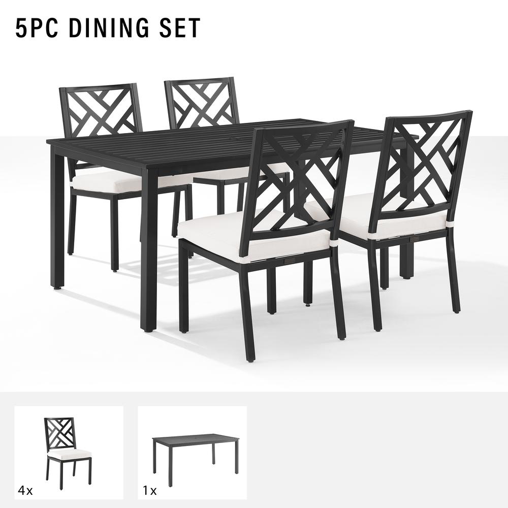 Locke 5Pc Outdoor Dining Set - Table & 4 Chairs