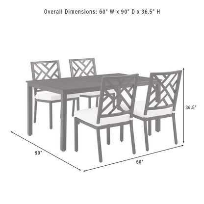 Locke 5Pc Outdoor Dining Set - Table & 4 Chairs