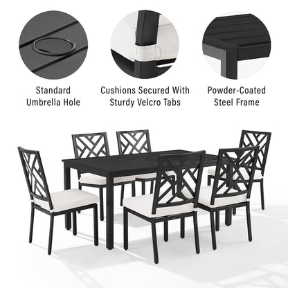 Locke 7Pc Outdoor Dining Set - Table & 6 Chairs
