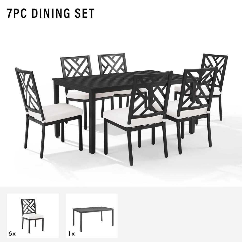 Locke 7Pc Outdoor Dining Set - Table & 6 Chairs