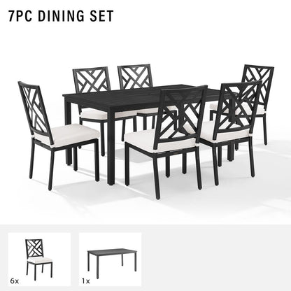 Locke 7Pc Outdoor Dining Set - Table & 6 Chairs