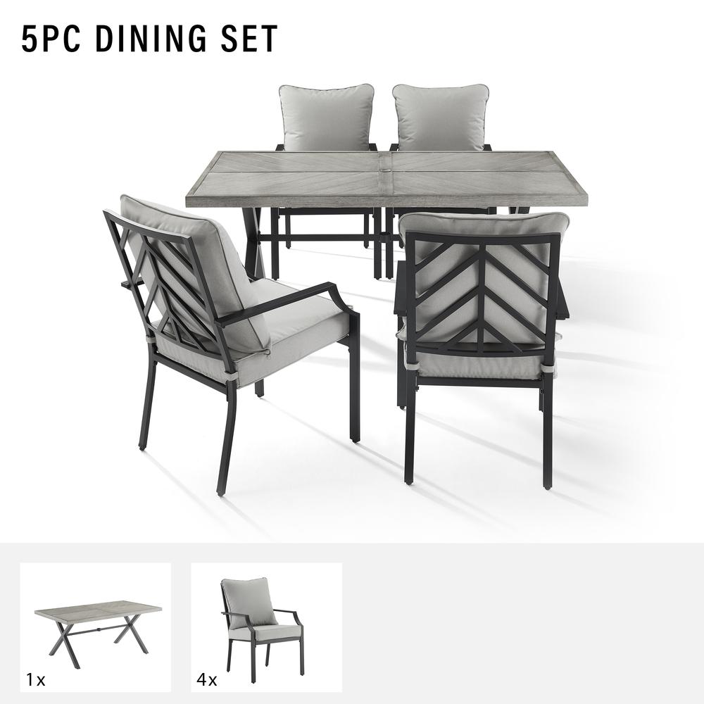 Otto 5Pc Outdoor Dining Set - Table & 4 Chairs