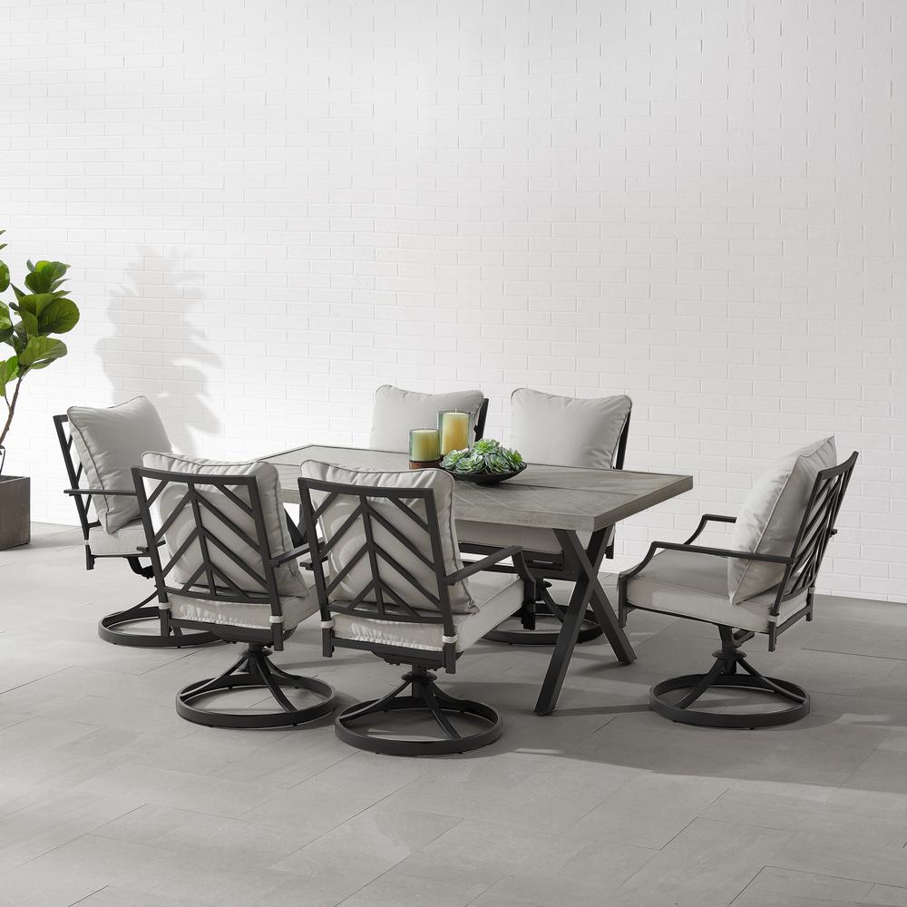 Otto 7Pc Outdoor Dining Set - Table & 6 Swivel Chairs