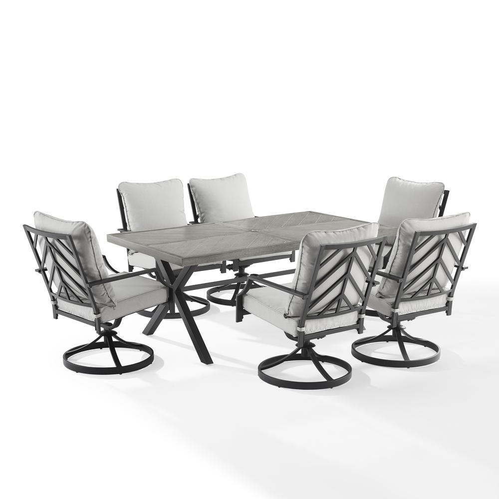 Otto 7Pc Outdoor Dining Set - Table & 6 Swivel Chairs