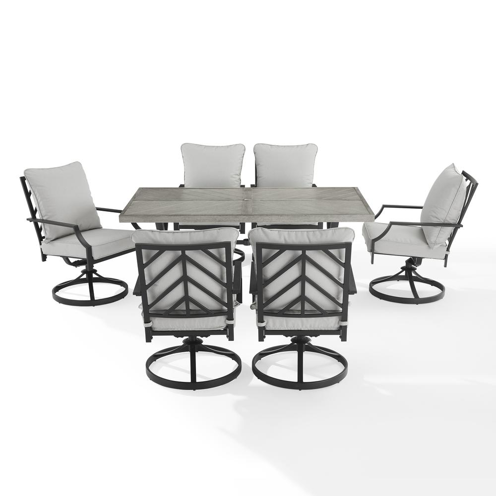 Otto 7Pc Outdoor Dining Set - Table & 6 Swivel Chairs