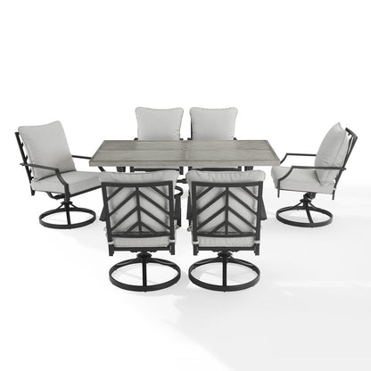 Otto 7Pc Outdoor Dining Set - Table & 6 Swivel Chairs