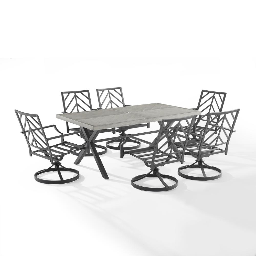 Otto 7Pc Outdoor Dining Set - Table & 6 Swivel Chairs