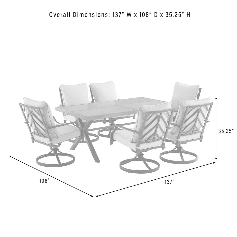 Otto 7Pc Outdoor Dining Set - Table & 6 Swivel Chairs