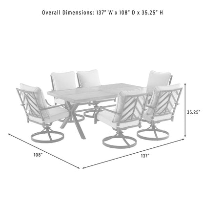 Otto 7Pc Outdoor Dining Set - Table & 6 Swivel Chairs