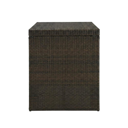 Counter Height Wicker Dining Set with 4 Stools and Table for Outdoor Use