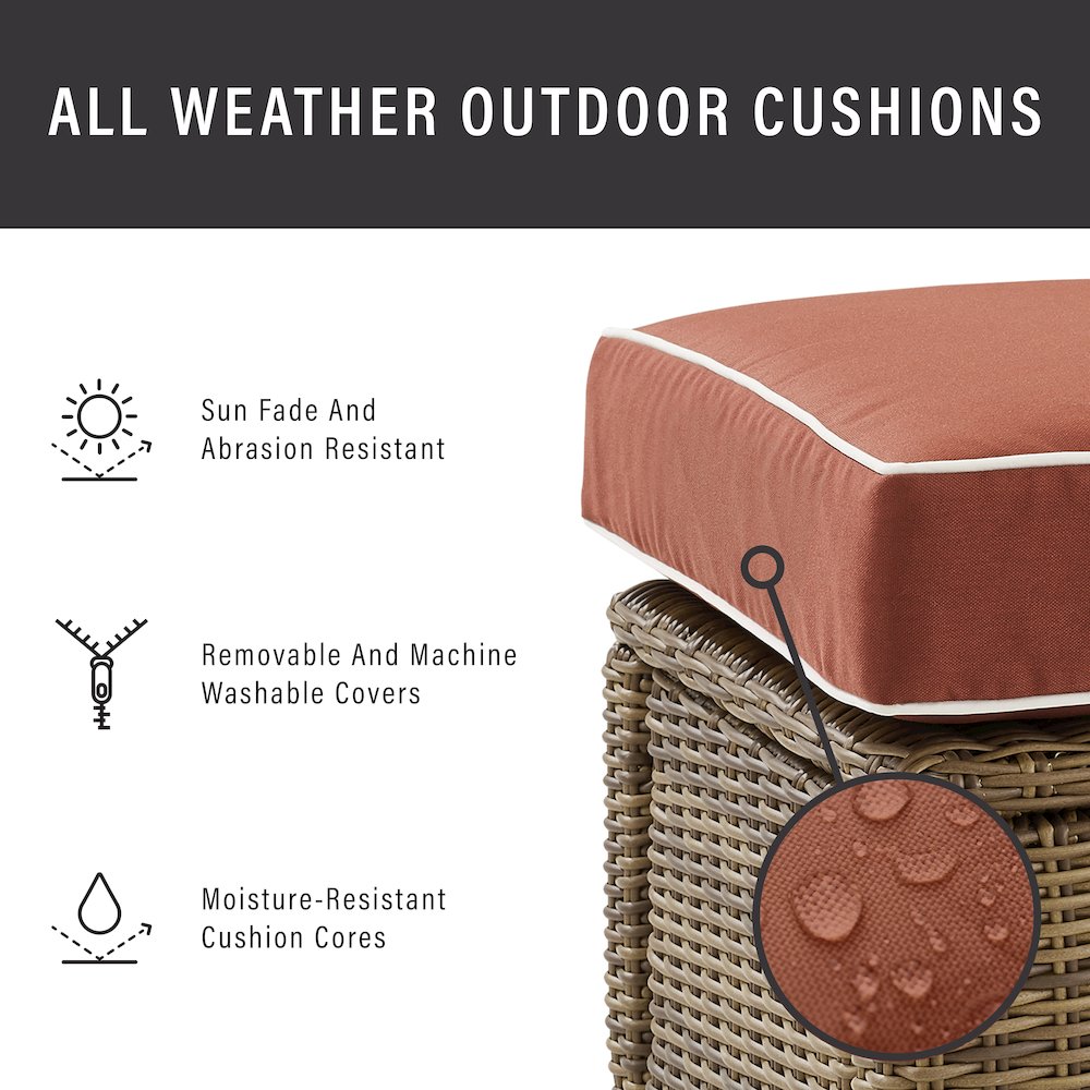 Bradenton Wicker Outdoor Sectional Left Side Loveseat