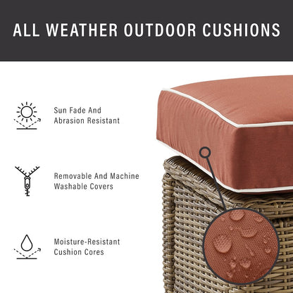 Bradenton Wicker Outdoor Sectional Left Side Loveseat
