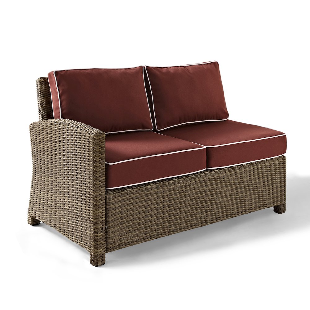 Bradenton Wicker Outdoor Sectional Left Side Loveseat