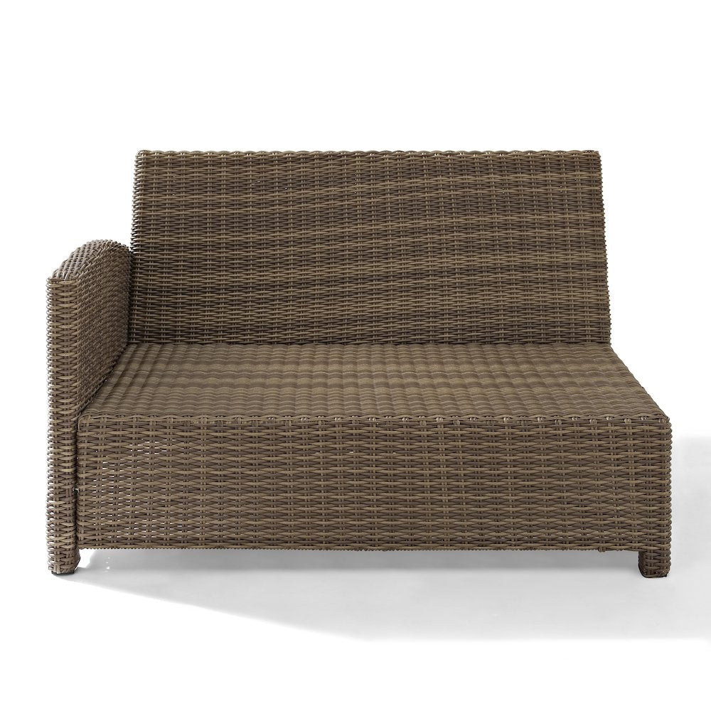 Bradenton Wicker Outdoor Sectional Left Side Loveseat