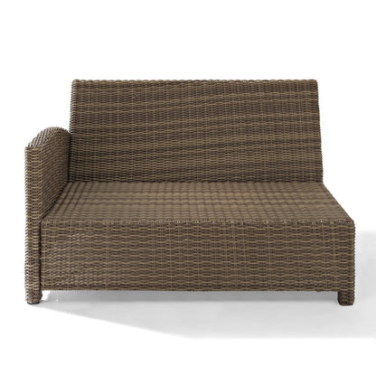 Bradenton Wicker Outdoor Sectional Left Side Loveseat
