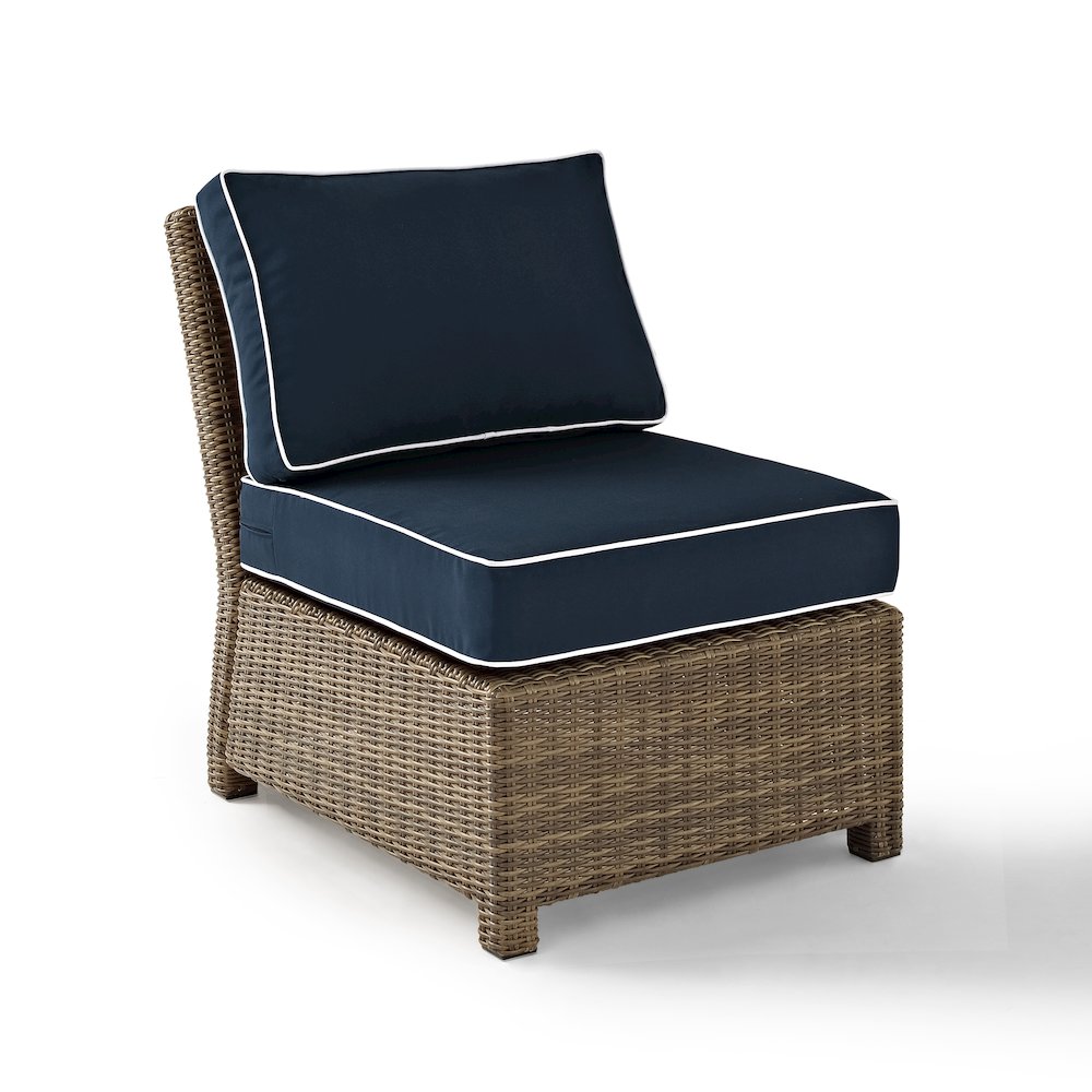 Bradenton Wicker Armless Outdoor Sectional Chair