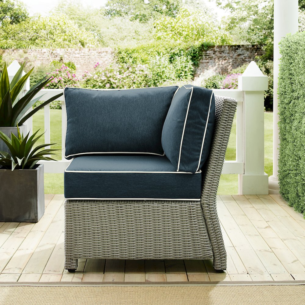 Bradenton Wicker Corner Outdoor Sectional Chair