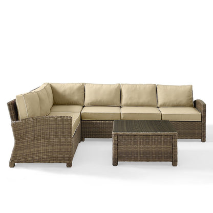 5Pc Outdoor Furniture Set,Right&Left Loveseat, Corner&Center Chair, Coffee Table