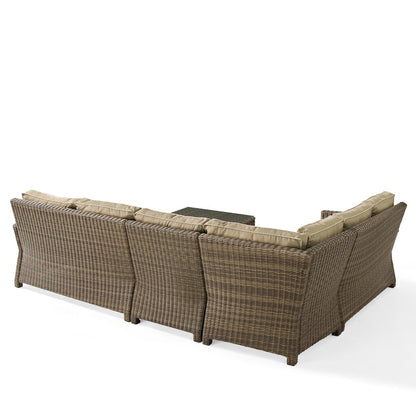 5Pc Outdoor Furniture Set,Right&Left Loveseat, Corner&Center Chair, Coffee Table