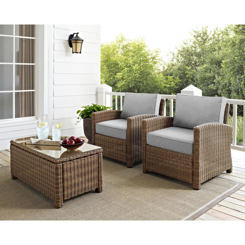 Bradenton 2Pc Wicker Outdoor Chair Set - 2 Armchairs