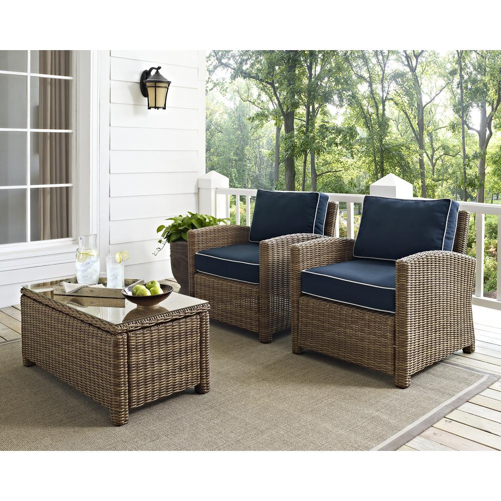 Bradenton 2Pc Wicker Outdoor Chair Set - 2 Armchairs