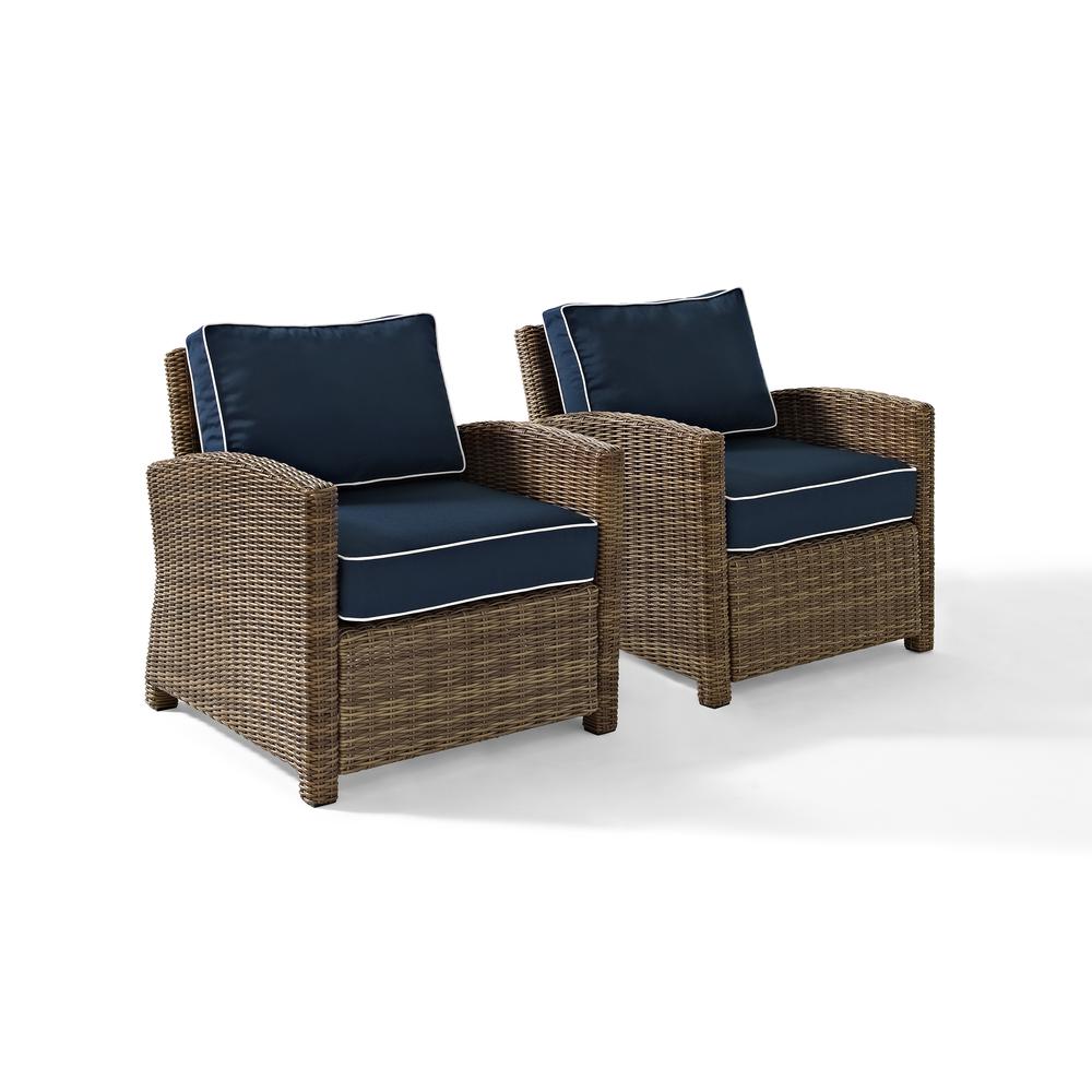 Bradenton 2Pc Wicker Outdoor Chair Set - 2 Armchairs