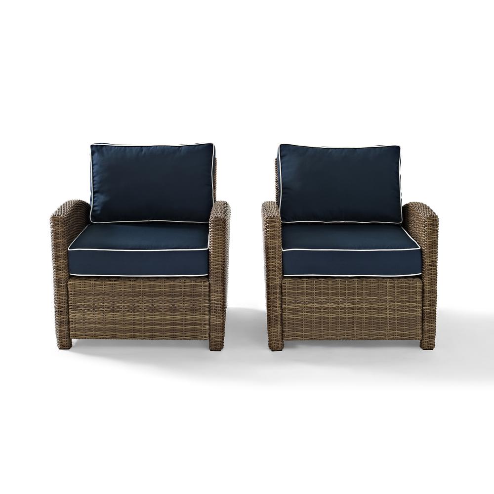 Bradenton 2Pc Wicker Outdoor Chair Set - 2 Armchairs