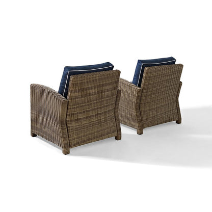 Bradenton 2Pc Wicker Outdoor Chair Set - 2 Armchairs