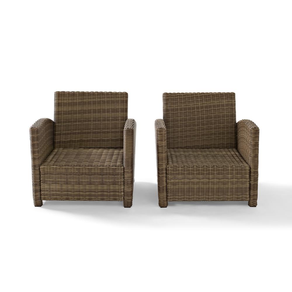 Bradenton 2Pc Wicker Outdoor Chair Set - 2 Armchairs