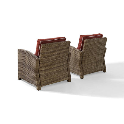 Bradenton 2Pc Wicker Outdoor Chair Set - 2 Armchairs