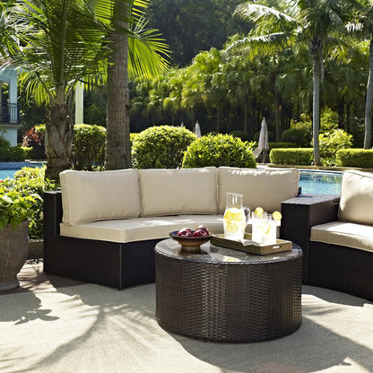 Catalina 2Pc Outdoor Sectional Furniture Set, Sectional Sofa, Coffee Table