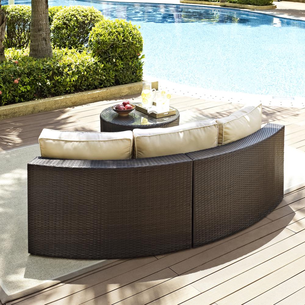 Catalina 2Pc Outdoor Sectional Furniture Set, Sectional Sofa, Coffee Table