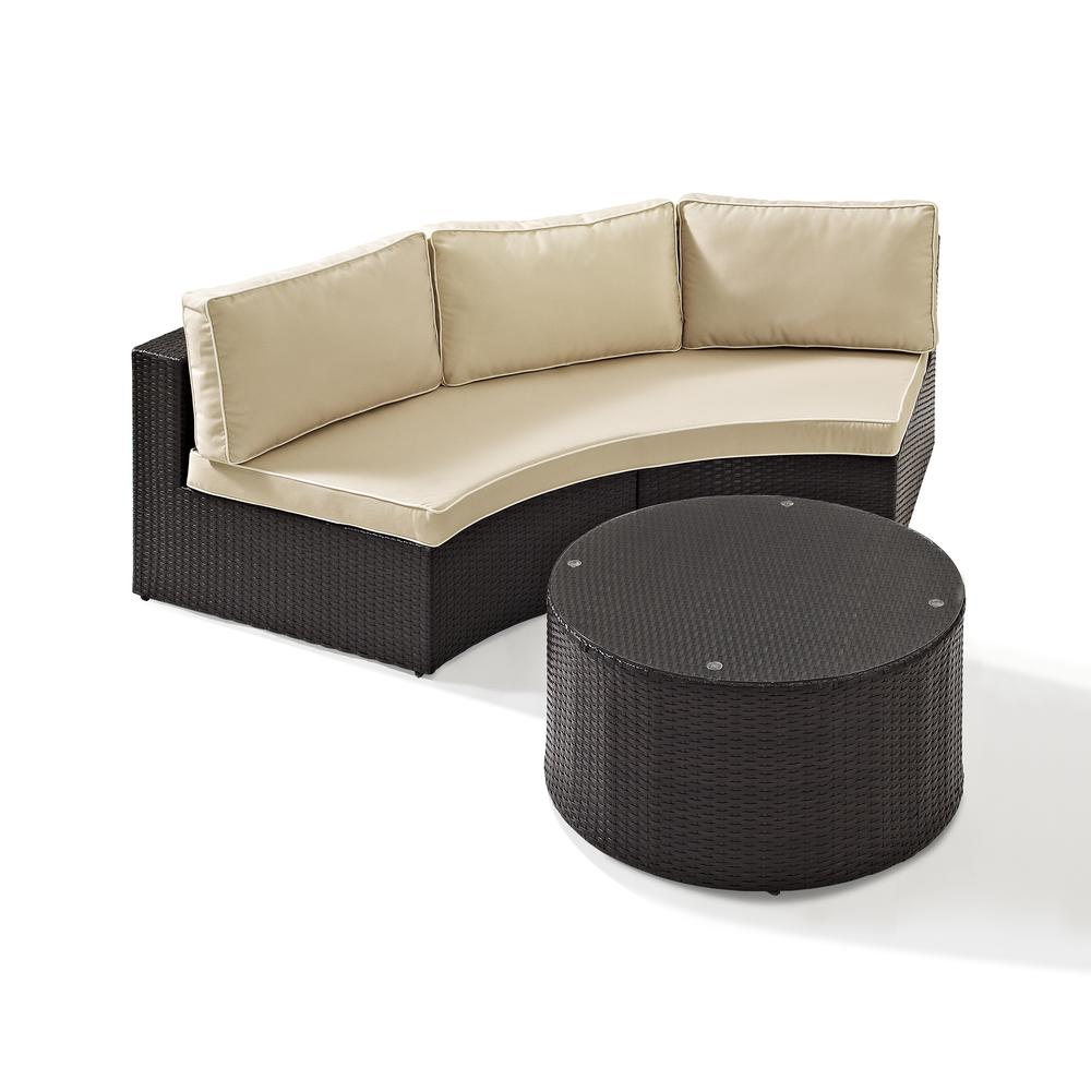 Catalina 2Pc Outdoor Sectional Furniture Set, Sectional Sofa, Coffee Table