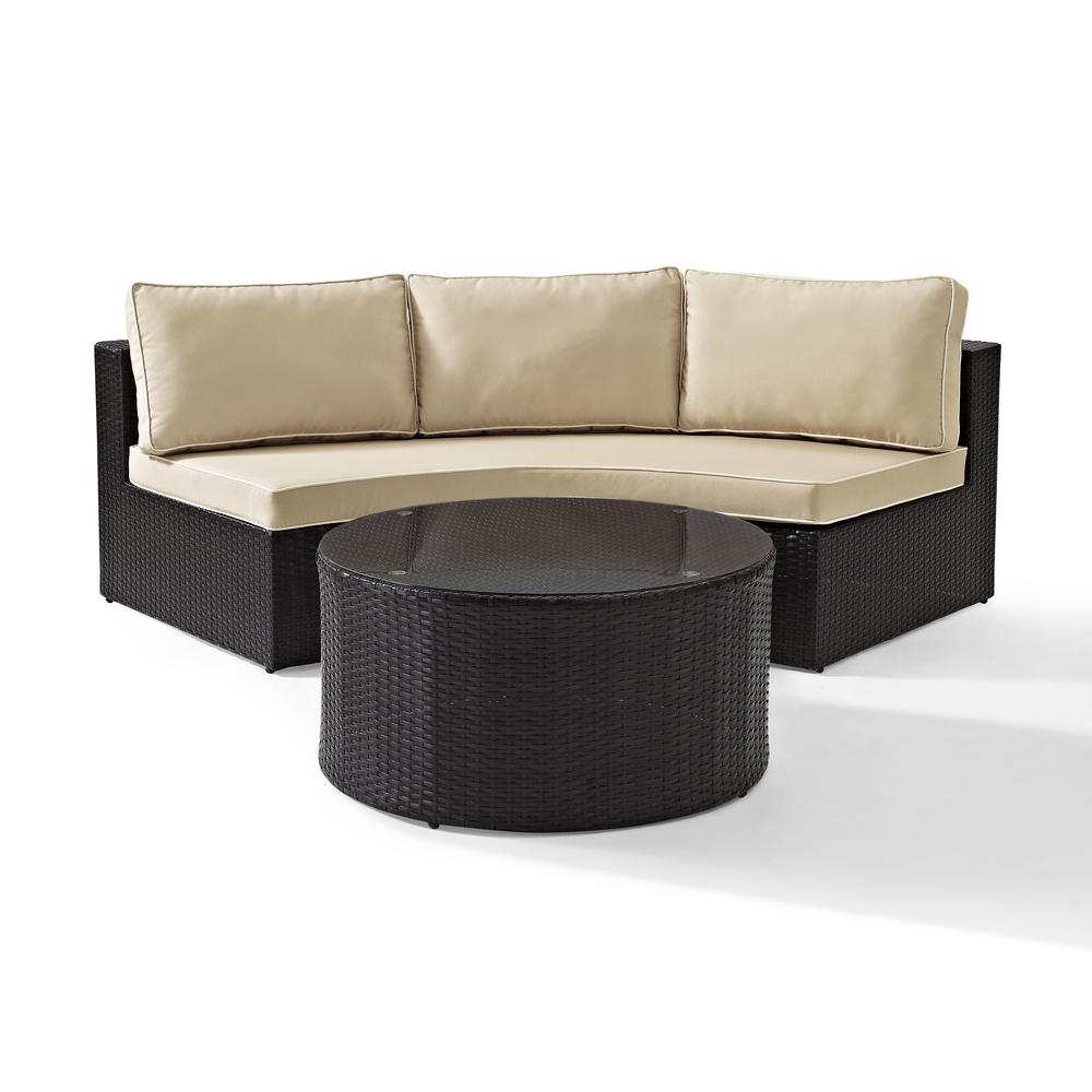 Catalina 2Pc Outdoor Sectional Furniture Set, Sectional Sofa, Coffee Table