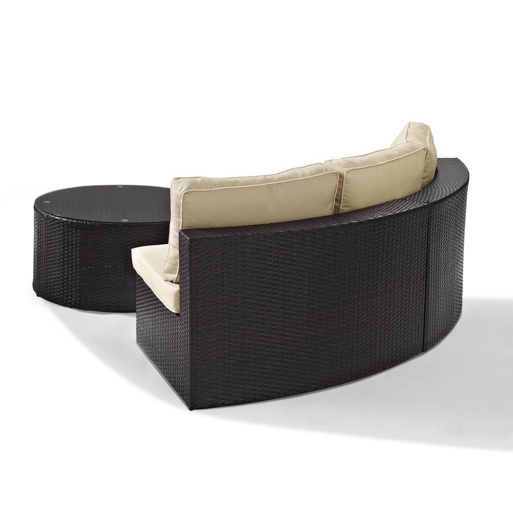 Catalina 2Pc Outdoor Sectional Furniture Set, Sectional Sofa, Coffee Table