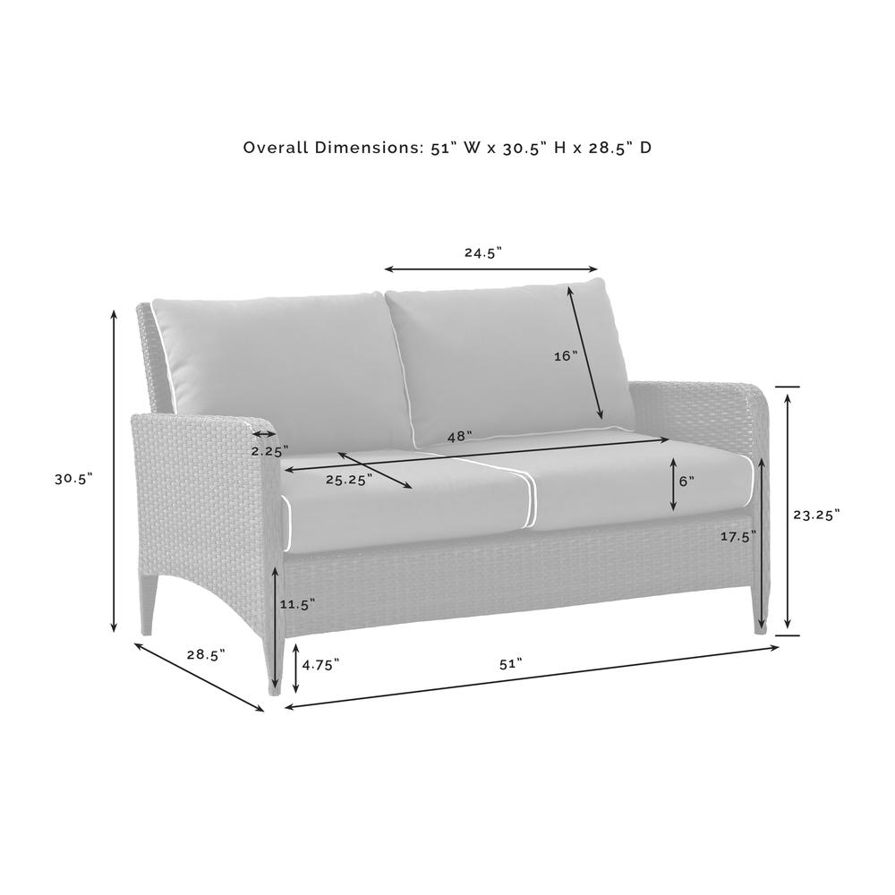 Kiawah Wicker Outdoor Loveseat