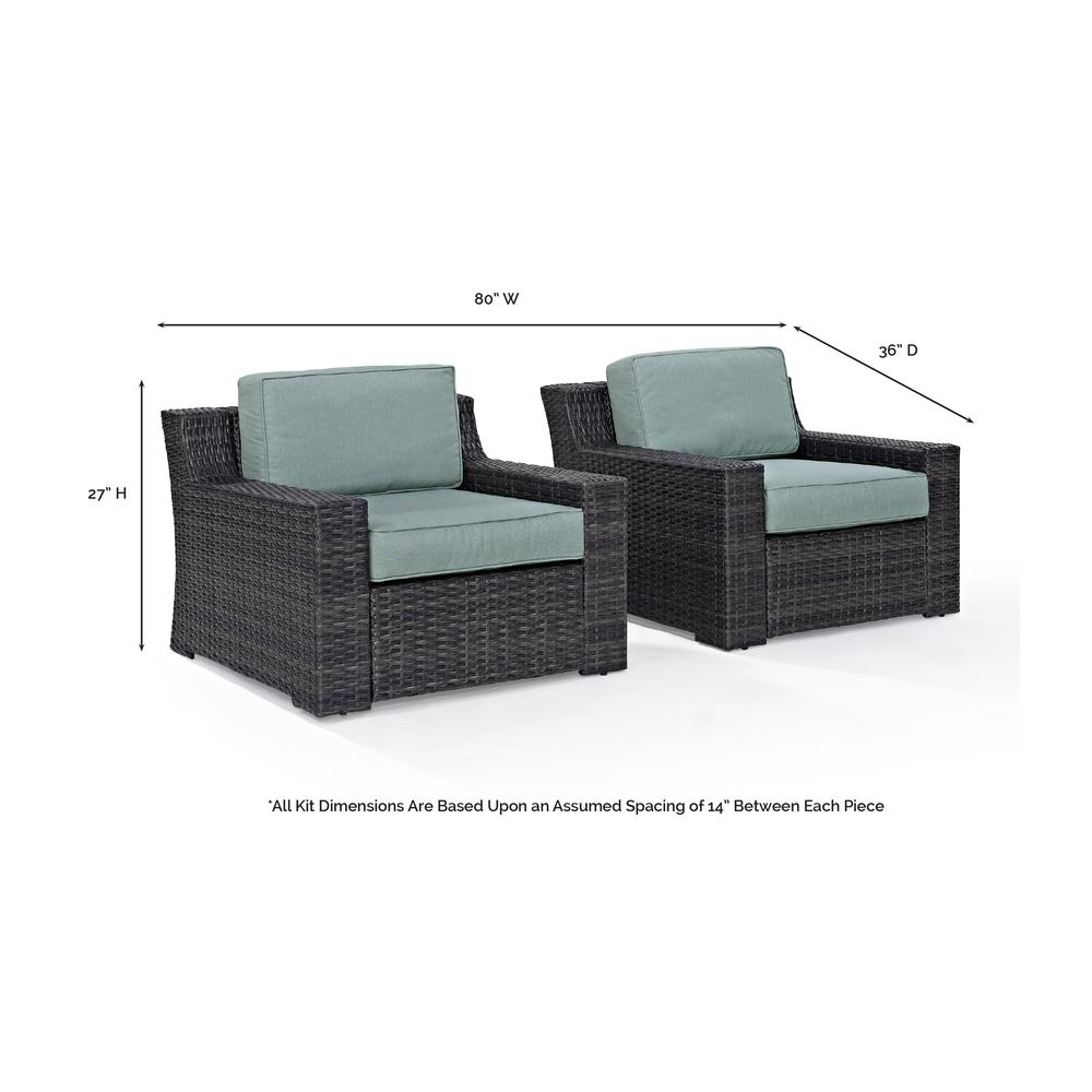 Beaufort 2Pc Wicker Outdoor Chair Set - 2 Chairs