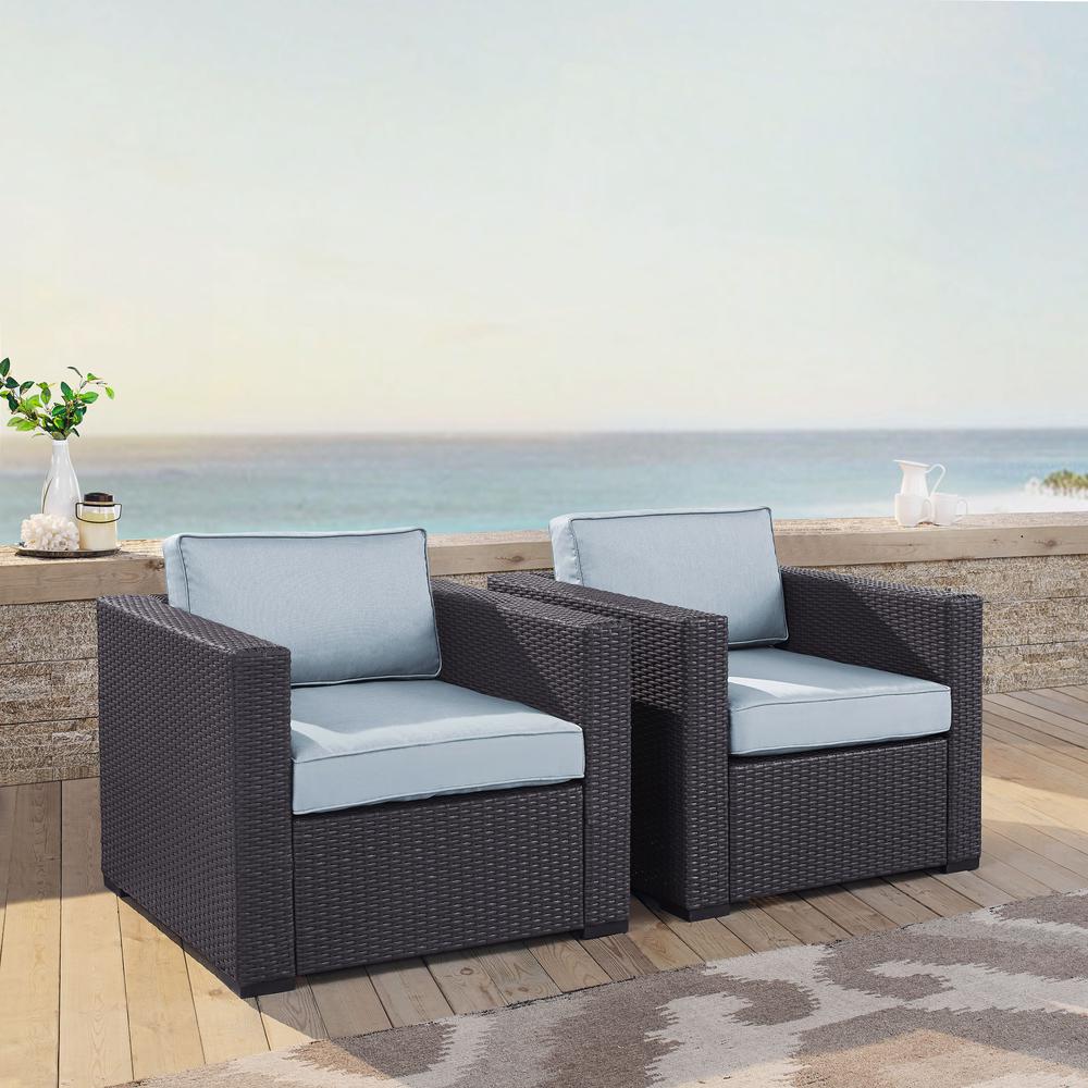 Biscayne 2Pc Wicker Outdoor Chair Set - 2 Chairs