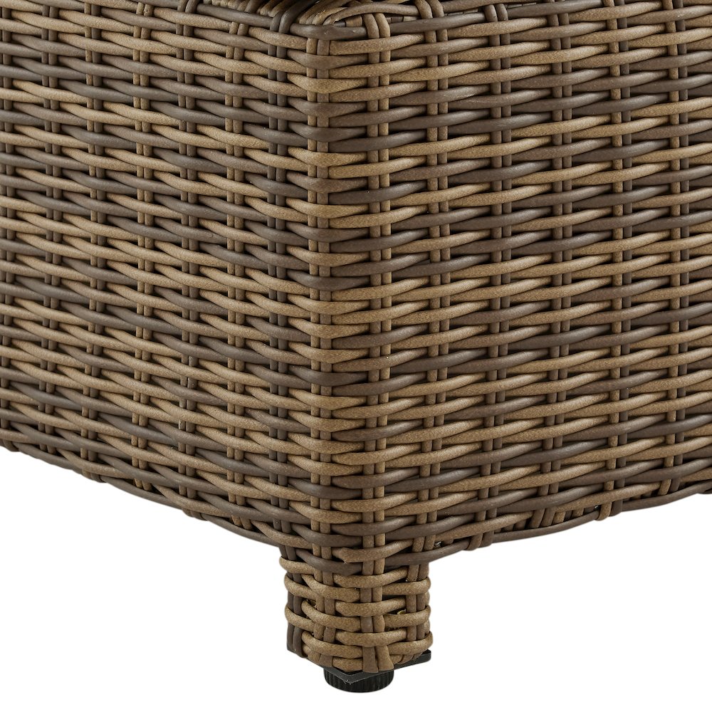 Bradenton 2Pc Armless Wicker Outdoor Chair Set - 2 Armless Chairs