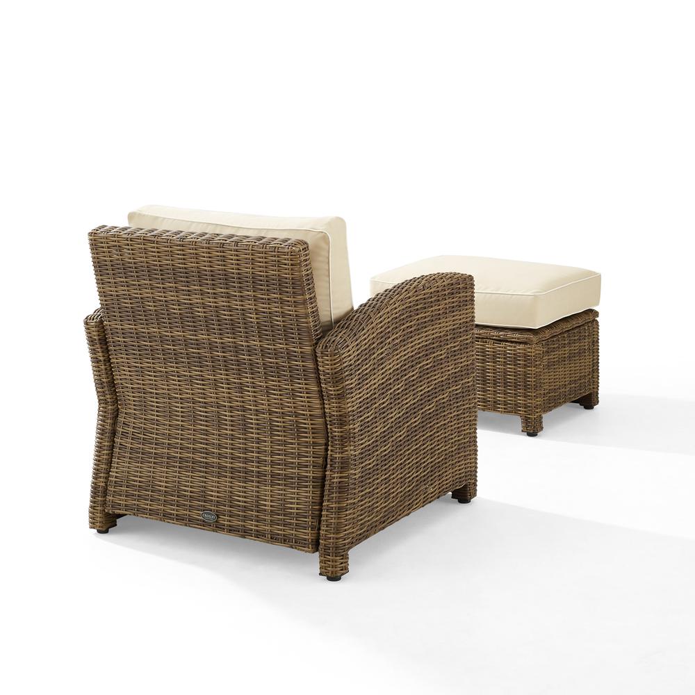 Bradenton 2Pc Wicker Outdoor Chair Set - Armchair & Ottoman