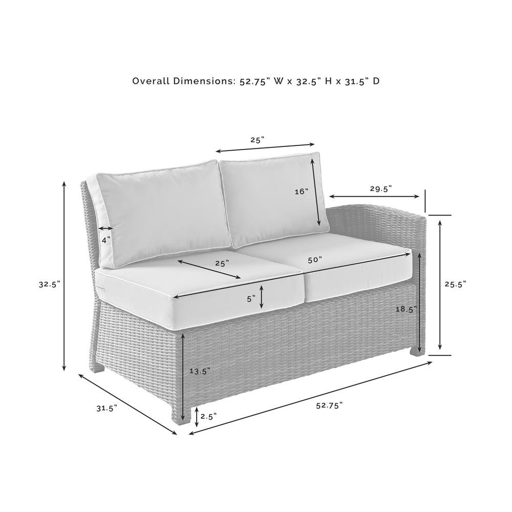 Brown Wicker Patio Sectional Outdoor Furniture 4 Piece Set with Sofa Ottomans
