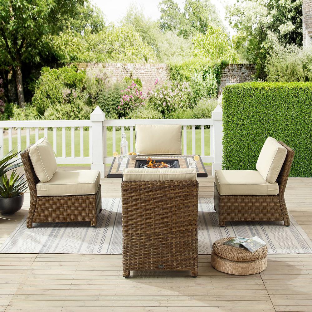 Bradenton 5Pc Outdoor Chair Set W/ Fire Table, Tucson Fire Table, 4 Chairs