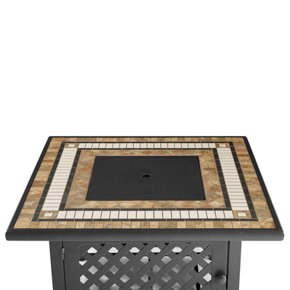 Bradenton 5Pc Outdoor Rocker Set W/ Fire Table, Tucson Fire Table & 4 Rockers