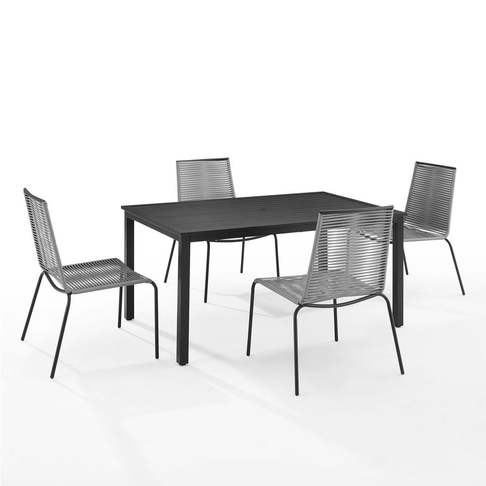 Fenton 5Pc Wicker Outdoor Dining Set - Table & 4 Chairs