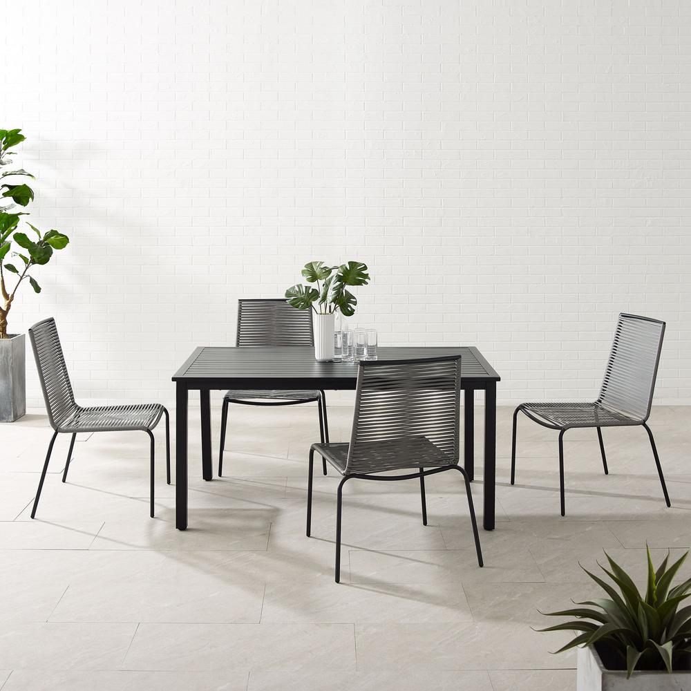 Fenton 5Pc Wicker Outdoor Dining Set - Table & 4 Chairs