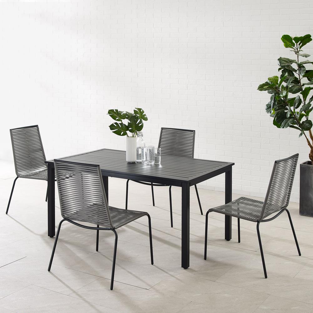 Fenton 5Pc Wicker Outdoor Dining Set - Table & 4 Chairs